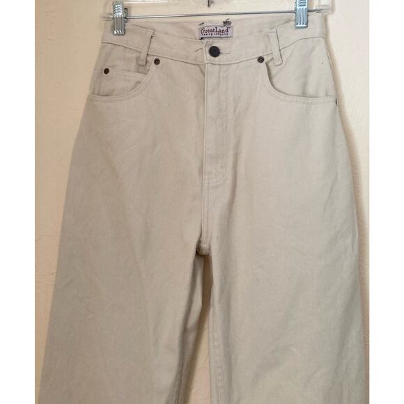 VTG Great Land Trading Company Women's Jeans Beige Size 6A Tall High Waisted - Picture 3 of 6